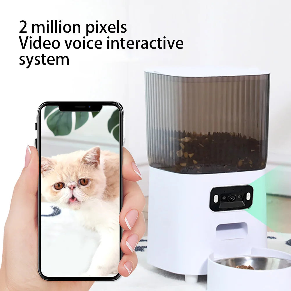 5L Smart WiFi Pet Feeder with Camera - Automatic Cat & Dog Food Dispenser